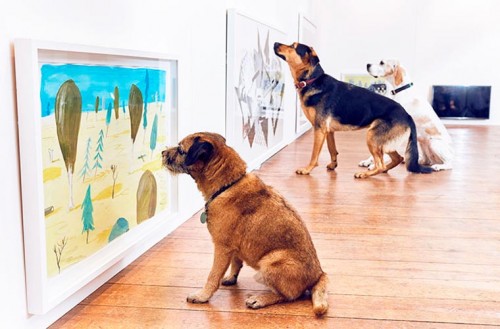La première exposition d'art pour chiens !