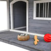 Hundehütte mit Terrasse aus Holz und Dach aus PVC Zolia Maui