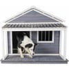 Caseta de madera para perros con terraza Zolia Maui