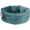 Panier vert paon chesterfield Chambord pour chat