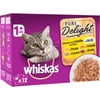 WHISKAS Pure Delight Comida húmeda en gelatina para gatos adultos Aves de Corral - 4 recetas