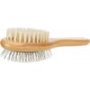 Escova, de dupla face bambu/ cabelos naturais & metal