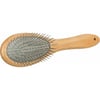 Escova, de dupla face bambu/ cabelos naturais & metal