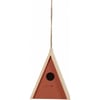 Ninho madeira FSC triângulo para pássaros da natureza - várias cores