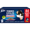 FELIX Tendres Effilés - Alimento húmido em gelatina de carne e peixe para gato adulto