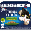 FELIX Tendres Effilés en Gelée Viandes et Poissons avec Légumes pour chat adulte
