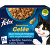 FELIX Sensations in gelatina di pesce per gatti adulti