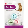 Set mit 3 Kunststoff- Bällen iris für Katzen – mit LED, Katzenminze und Glocke