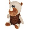 Peluche en toile de jute pour chien - canard ou hippopotame selon arrivage