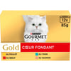GOURMET GOLD Coeur Fondant Coulant para gatos adultos 12x85g