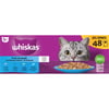 MEGA Pack de 48 latas WHISKAS - Selección de carne y pescado Comida húmeda para gatos