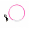 Lichtgevende halsband, roze, met USB, Zolia Lumoz