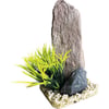 Afloramento rochoso com ervas para aquário