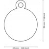Médaille à graver Basic cercle alu rose