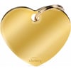 Medalla personalizable Basic corazón dorado de aluminio