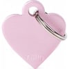 Medalla personalizable Basic corazón rosa de aluminio