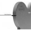 Medalla personalizable Basic corazón gris de aluminio