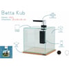 Kit aquário Betta Kub - 15,6 L - preto ou branco