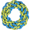 Gioco per cane Tofla anello blu/giallo in gomma e nylon resistente