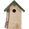 Nid en bois Hut pour les oiseaux de la nature (mésange bleue, mésange huppée et mésange noire)