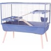 Käfig für Kaninchen und große Kleintiere - H92 cm à H114 cm - Zolux NEOLIFE blau