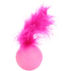 Balle en caoutchouc avec plume Flamingo pour chat