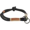 BE NORDIC half-choke halsband in touw - Zwart/Zand