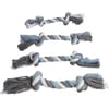 Spielzeug Seil mit 2 Knoten JIM - verschiedene Größen erhältlich - Blau/Weiß/Grau