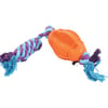 Jouet corde avec ballon dental caoutchouc pour chien