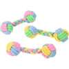 Brinquedo haltere em corda multicolorido para cães