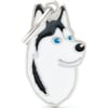 Médaille à graver Friends Husky noir et blanc