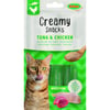 BUBIMEX Creamy Snacks Digestion Leksnack met tonijn en kip voor katten