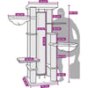Árvore para gatos XXL Orion cinza - 189cm