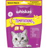 WHISKAS TEMPTATIONS Petiscos de Frango & Queijo para gato adulto