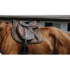 EQUITEHME Zadeldek Glossy in bruin fluweel voor paarden