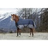 EQUITHEME Manta impermeable Tyrex 600D con forro polar azul / gris 