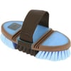 HIPPOTONIC Brosse en nylon flex coloris bleu ciel et chocolat pour chevaux