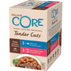 Wellness Core Pâtée Tender Cuts für Katze - Multipack 6x85g - Mehrere Geschmacksrichtungen zur Auswahl