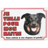 Cartel perro Beauceron ''Vigilo para mi dueño''