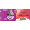 Pack de 4 Patês WHISKAS La Carte du Boucher em molho para gatos