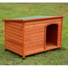 Caseta de madera para perros con techo plano API ZOLIA