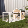 Conigliera per conigli con terrazza e recinto - 146 cm - Zolia Alora