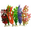 6 plantas de plástico várias cores 20 cm