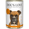 100% natuurlijk, graanvrij natvoer Dog's Love voor volwassen honden, rijk aan kalkoen