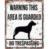 Panneau carré métal WARNING Staffordshire Terrier