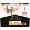 Pack de 10 Patés PRO PLAN Veterinary Diets Feline OM ST / OX Obesity Management