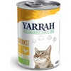 Nassfutter mit Stückchen Yarrah Bio Adult 405g ohne Getreide für Katzen - 3 Geschmacksrichtungen