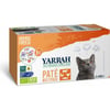 Pack de 8 Paté ecológico YARRAH Bio 100g para gatos