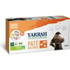 Pack de 6 patês Yarrah Bio 150gr sem cereais para cão adulto