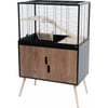Mueble soporte para jaula de roedores NEVO y NEO, Negro / Nogal, 78 y 98 cm